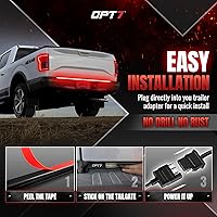 Vista 3 de OPT7 48" Barra de luz LED Redline Parlux de triple fila para puerta trasera con señal de giro secuencial roja - Tira de luz de marco de aluminio