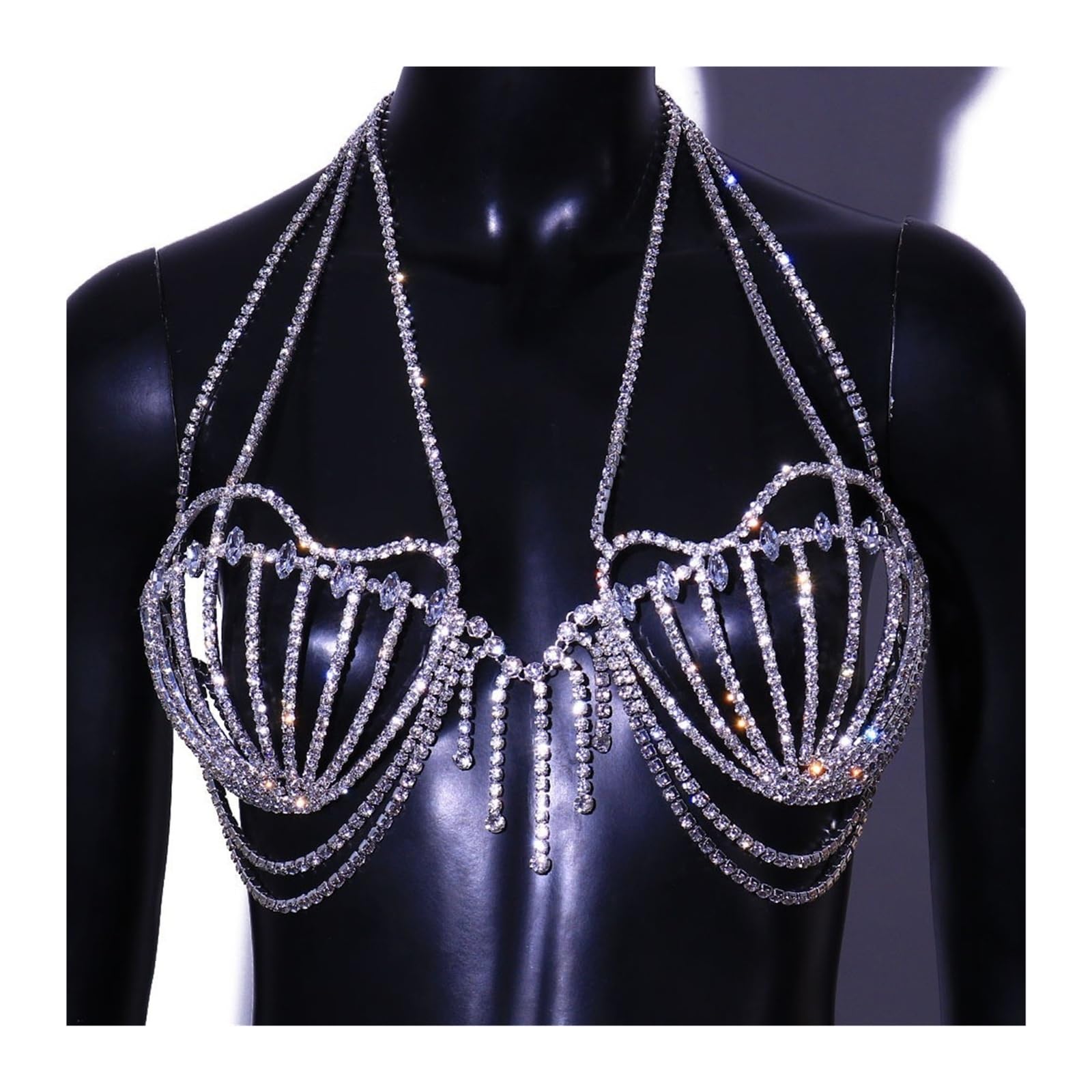 Strass Muschel Brust Kette Sexy Bikini Body Damen Mode Muschel Zubehör