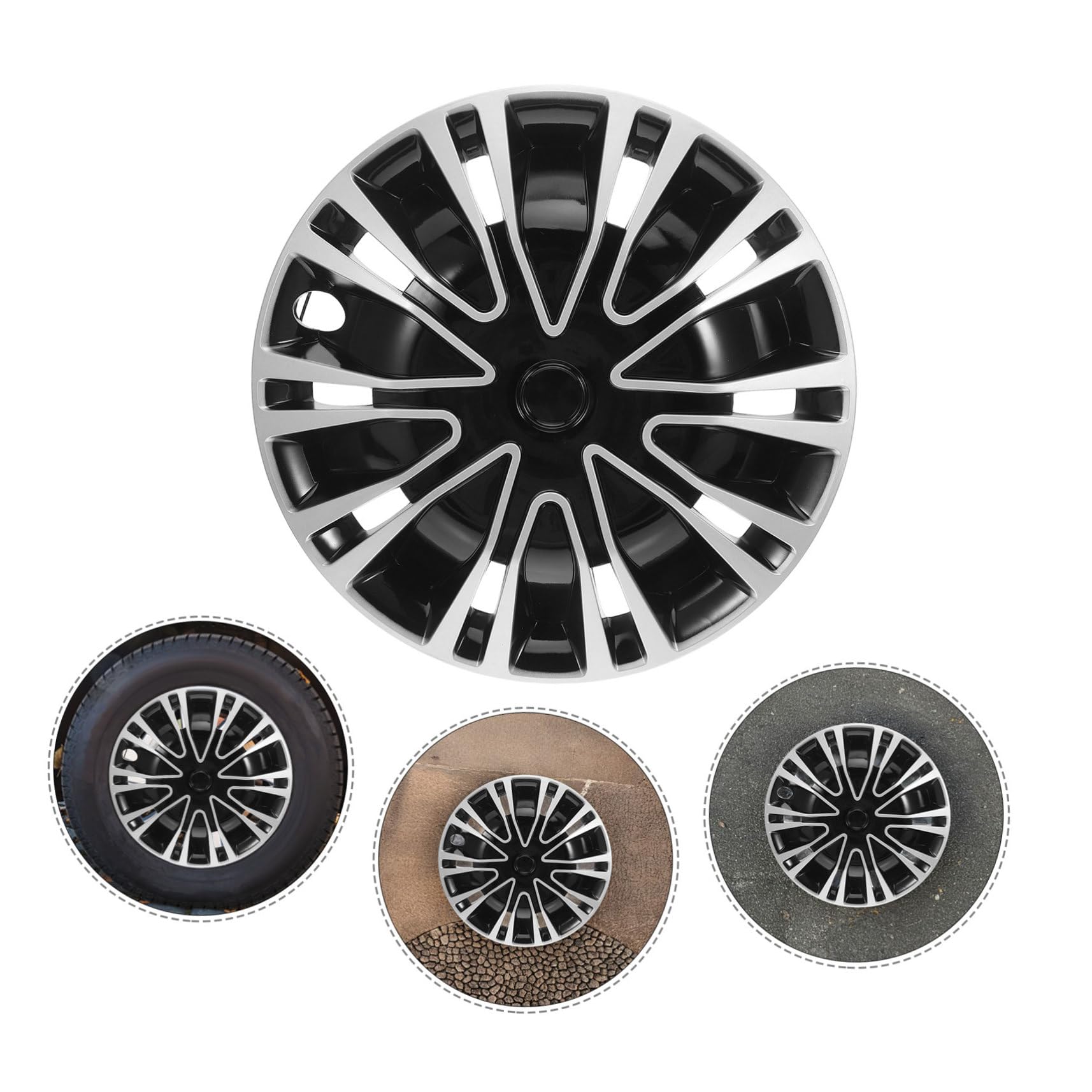 Cabilock Couvre-moyeu de Roue Décoratif pour Voiture SUV Camion Cache-moyeu Centre Jante Résistant et Pratique