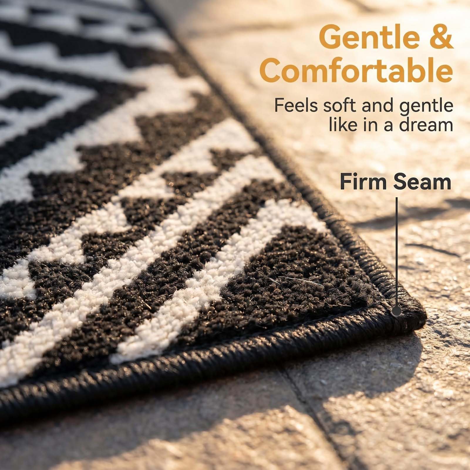 Tapis D'Intérieur Et D'Extérieur, Tapis Léger Et Repliable, Tapis Lavable Facile À Nettoyer, pour Terrasse, Balcon, Jardin, Cuisine, Bord De Piscine, Pique-Nique, Camping