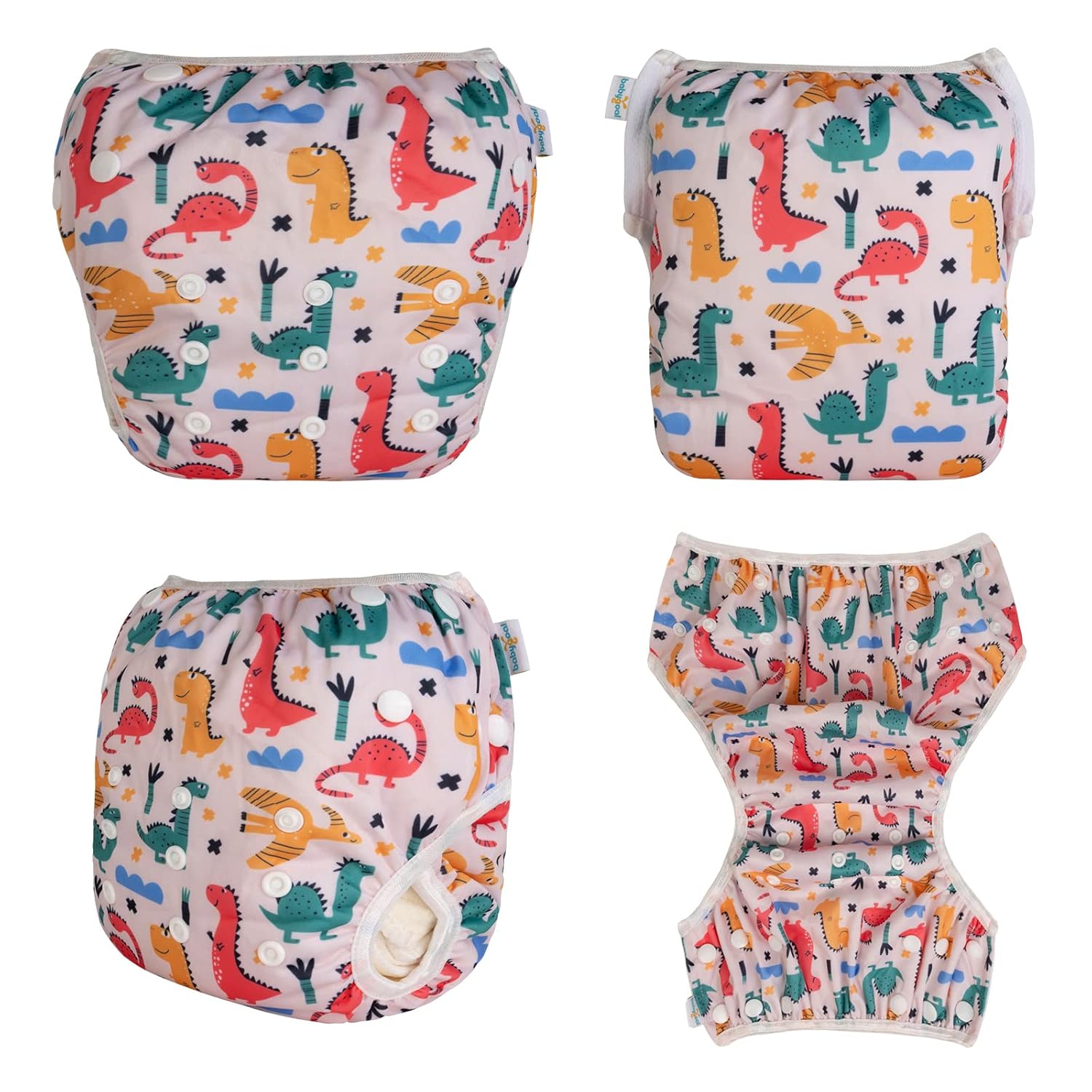 Babygoal Baby & Toddler Girl Swim Diapers, Reusable Adjustable Washable One Size Fits 6M-3T Gifts and Swimming Lessons 3 Pack 3ZSD24 - Image 8