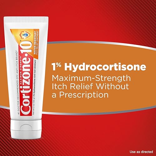 Miniatura 4 de Cortizone-10 ungüento resistente al agua para aliviar la picazón, 1% de hidrocortisona, de acción rápida, crema antipicazón para picaduras de