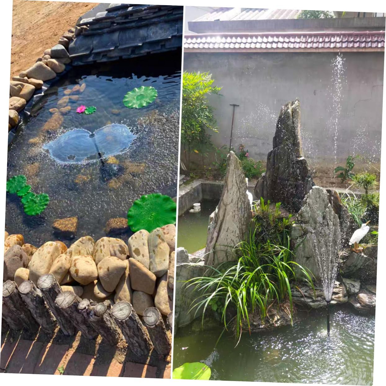 2.5W Solar Powered Pump Submersible Fountain for Garden Aquarium Patio Rate Maximum Spray Height for Water Circulation Decoration