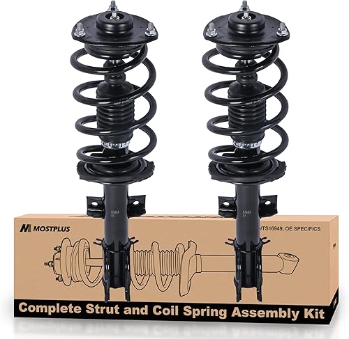 MOSTPLUS Par delantero completo de la asamblea 373044 del puntal compatible con 2010-2012 amortiguadores de choque del resorte helicoidal de Hyundai
