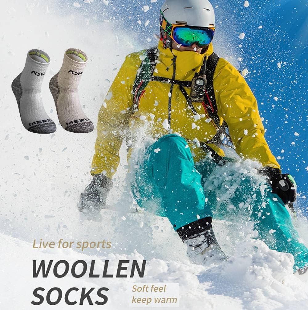 AONIJIE Merino Wool Socks Hiking Cushioning Socks Moisture Wicking Performance Socks Thermal Ski Socks for Women&Men
