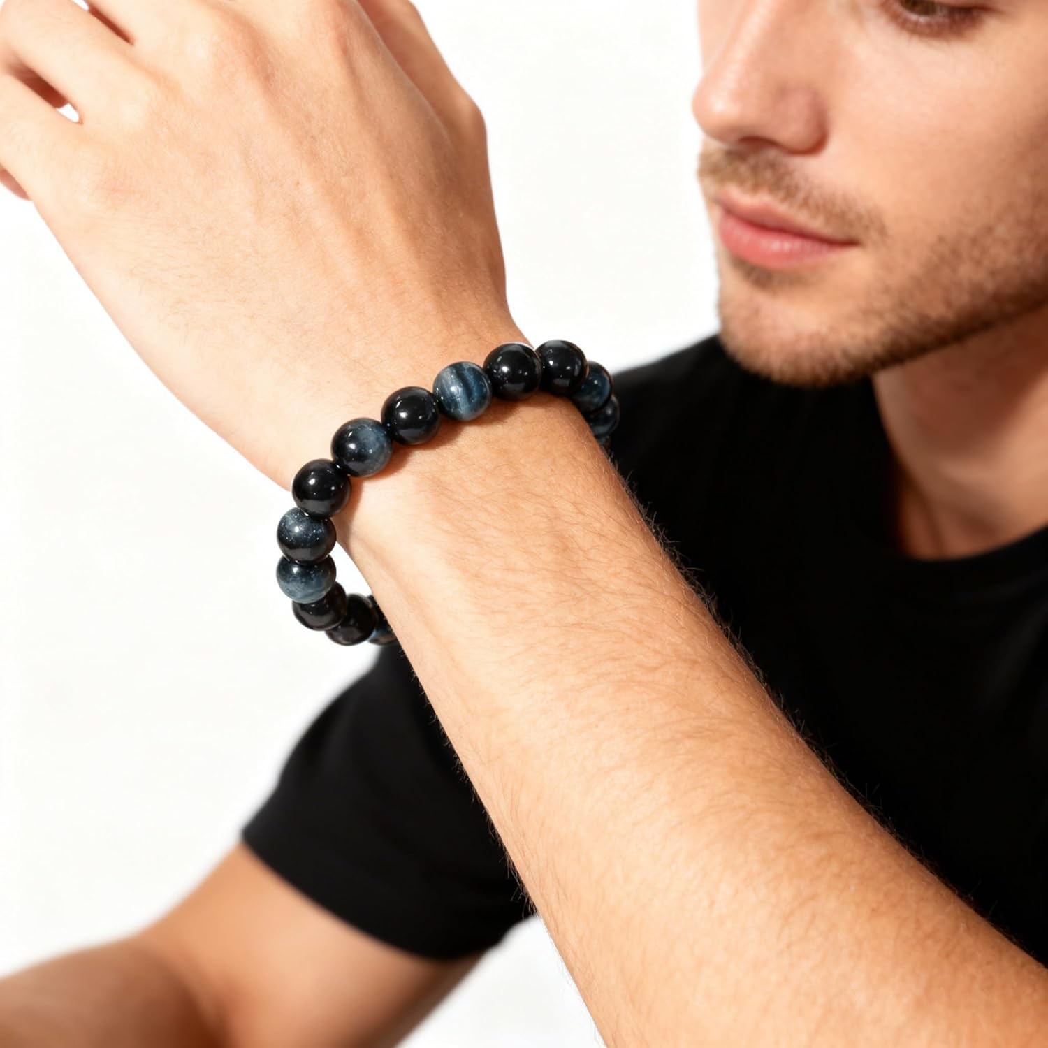 The Vida Handmade AAA+ Quality Crystal Stretch Elastic Bracelet - Nature Gemstone-8mm - Jewelry Gift - Holiday Gift - For Women & Men - Image 6