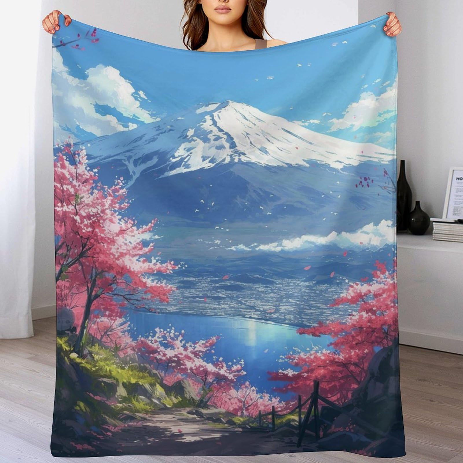 Couverture Cerise Tree chaude et lavable en machine pour un entretien facile