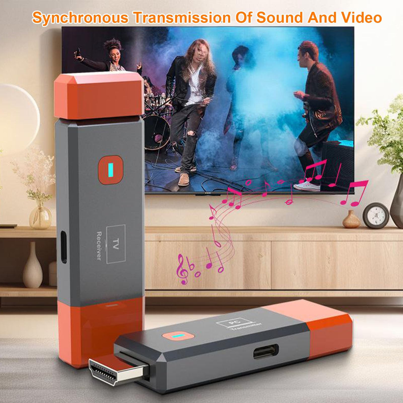 Kit Ricevitore Trasmettitore HDMI Wireless, Extender HDMI Dual Band 2.4G 5.8G con Portata di 50 M, Mirroring dello Schermo 1080P 60Hz per PC Portatile su Proiettore TV