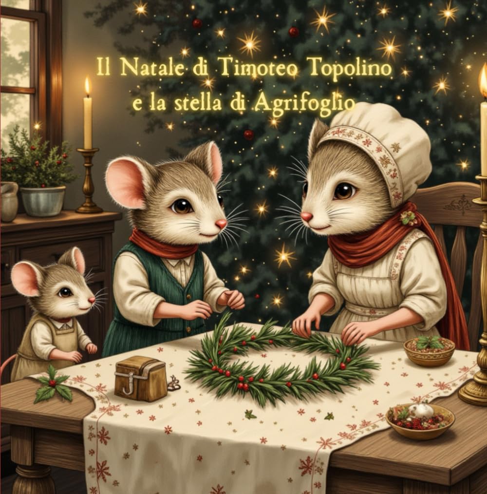 IL NATALE DI TIMOTEO TOPOLINO E LA GHIRLANDA DI AGRIFOGLIO: Leggi, Crea, Colora: Una favola natalizia con all'interno laboratori per bambini e disegni da colorare