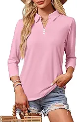 Camisa feminina de manga comprida, cor lisa, com botões, casual, esportiva, para atividades ao ar livre
