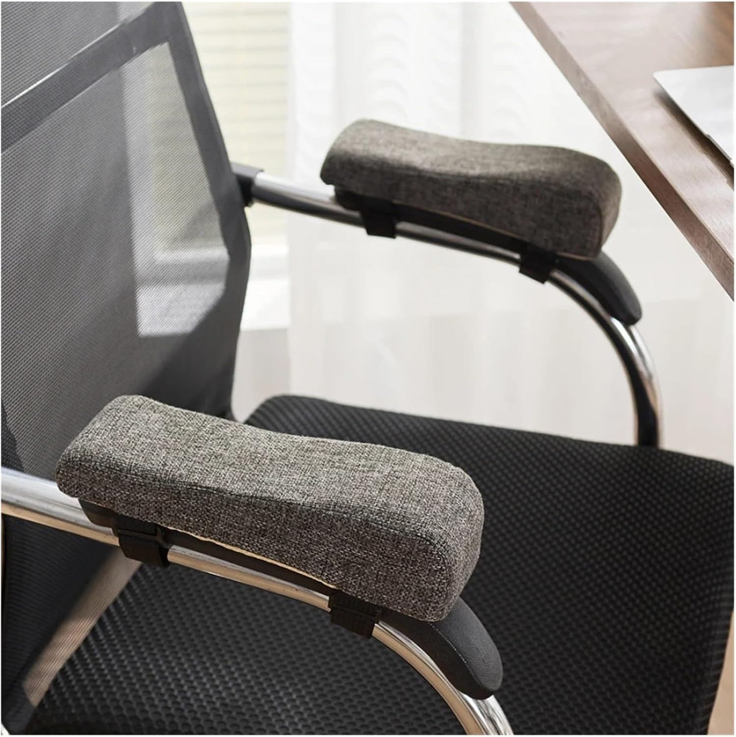 Office Chair Arm Pads - Set of 2 Comfortable Armrest Elbow Pillow Arm Rest for Desk Chair & Gaming Chair Armrest Pads(Cream-Coloured)