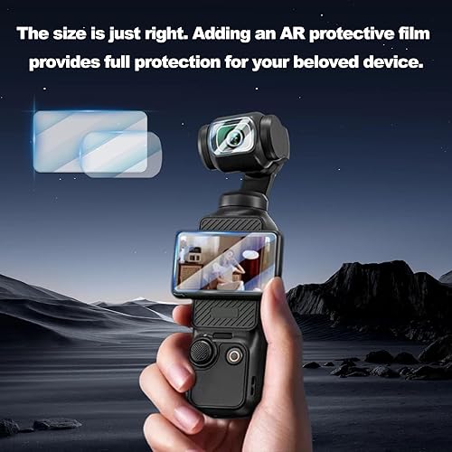 Miniatura 6 de Funda protectora de pantalla de cardán para DJI Osmo Pocket 3, funda rígida para lente con forro suave, incluye pantalla antirreflectante AR y
