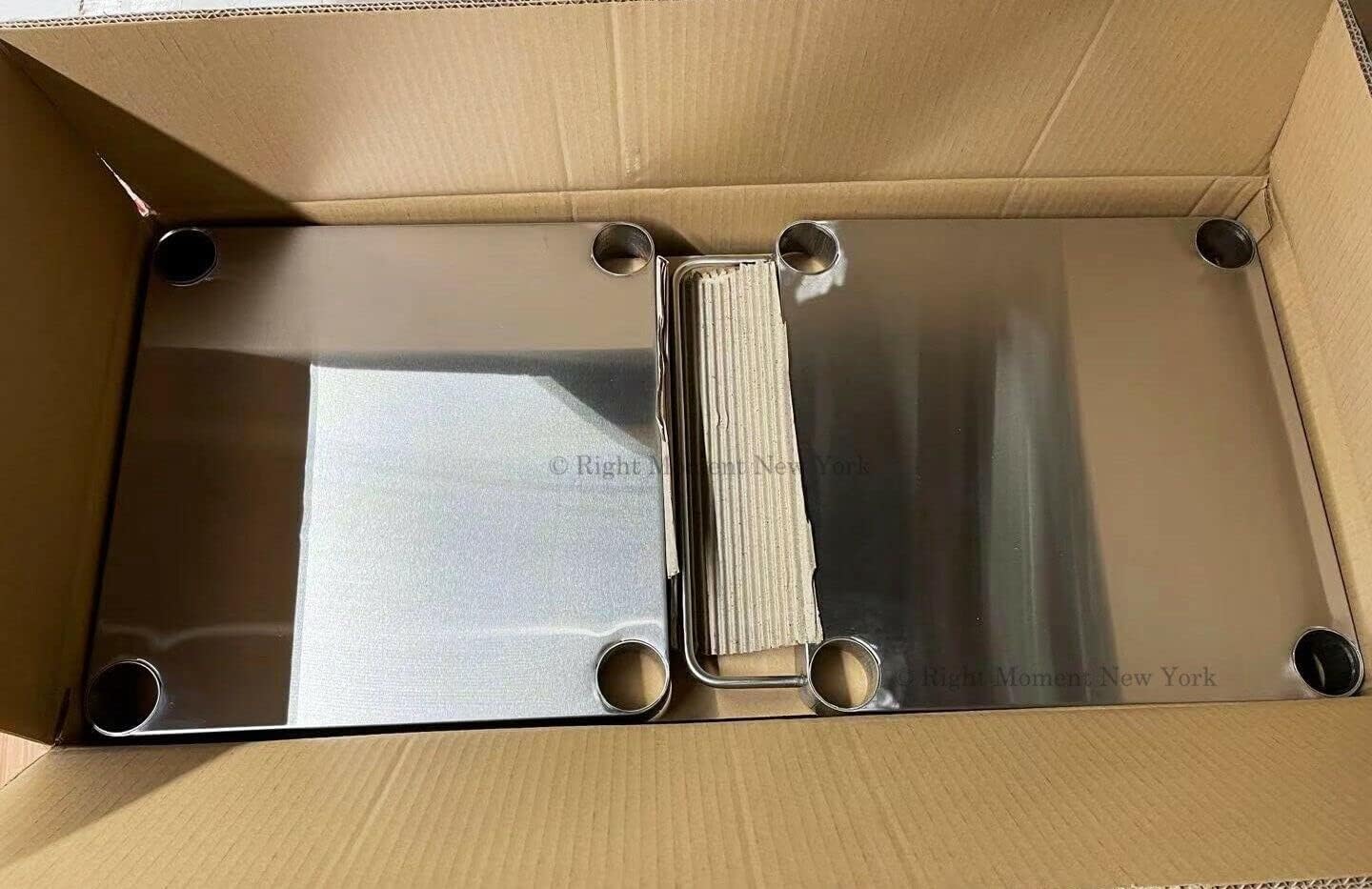 14"W Stainless Steel Commercial Rice Warmer Stand with Undershelf (Wheels with 2 Locks and Handle on Uppershelf)