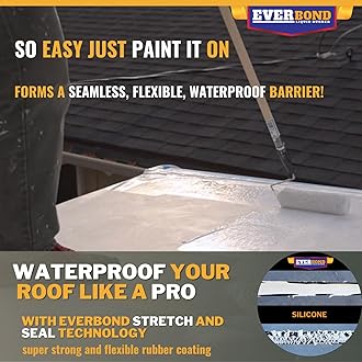RV Roof Coating - Liquid Rubber RV Roof Sealant for Camper Roofs, Trailers, Motorhomes, and Metal Buildings - Temperature Reducting White -1Quart