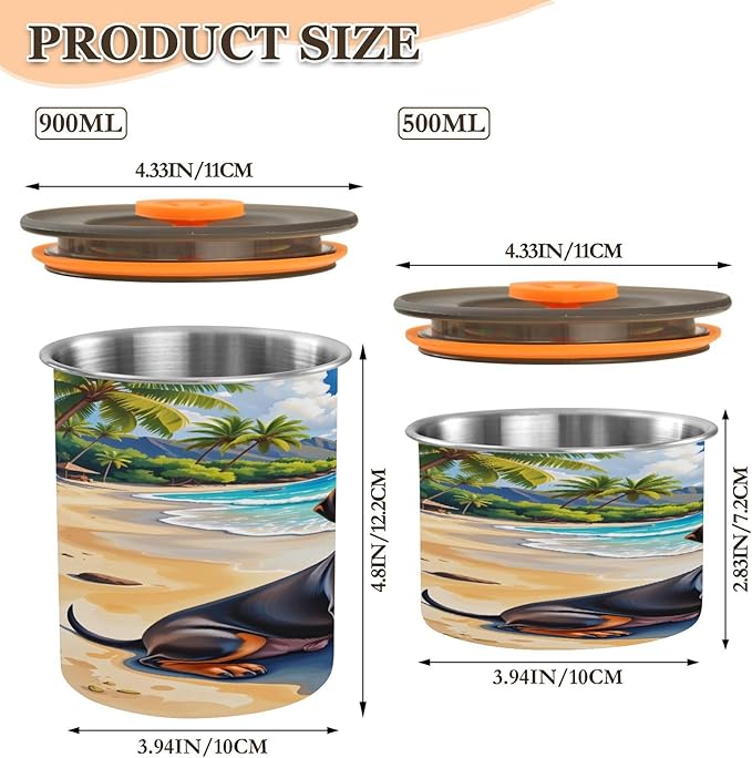 Almacenador de Alimentos ALAZA Dachshund 17 oz Acero Inoxidable miniatura 3