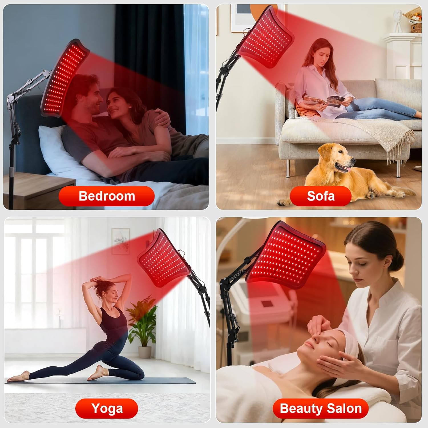Red Light Therapy for Body and Face, 3 in 1 660nm & 850nm Red Light Panel Infrared Light Therapy Lamp with Remote Control, Goggles and Stable Stand, Ideal Gifts for Women Wife Mom Sister Girlfriend