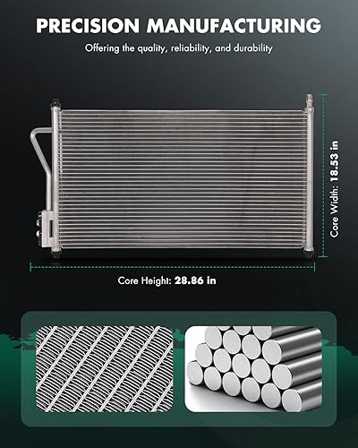 Vista 153 de SCITOO Aire acondicionado condensador compatible con Chevrolet, para modelos GMC - Silverado 2500 HD 2015-2019 - Sierra 2500 HD 2015-2019 - 6.0L