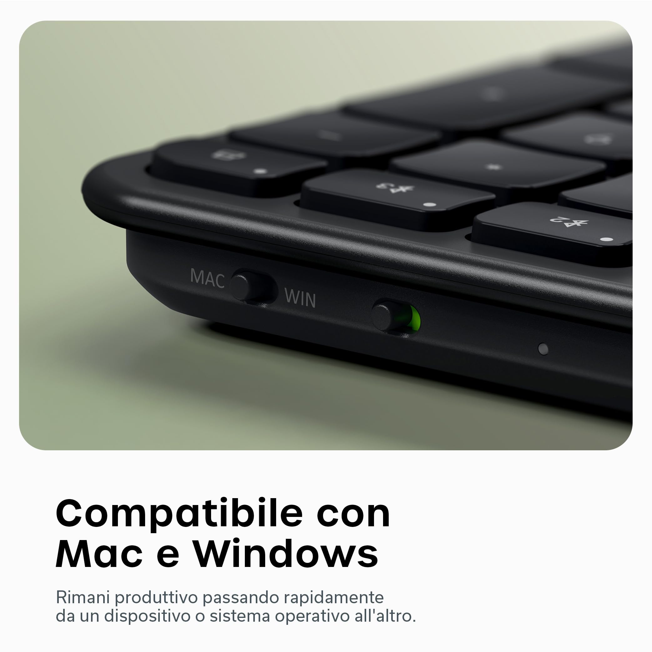 Satechi Tastiera Wireless Slim EX3, Layout 𝗤𝗪𝗘𝗥𝗧𝗬 𝗨𝗦, Bluetooth con Tastierino Numerico, Multi-Dispositivo, Ricevitore 2,4 GHz E Ricaricabile, per Mac, Windows E Android – Nero