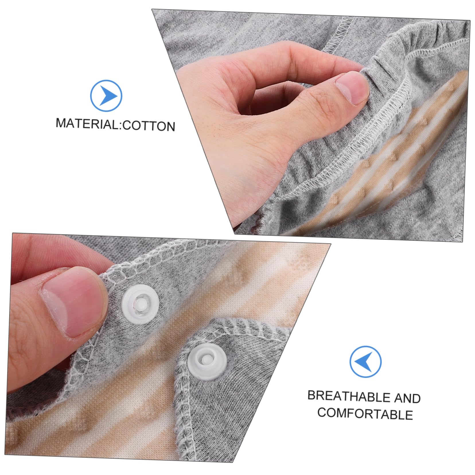 Didiseaon 2pcs Soft Breathable Washable Nappy Reusable Adult Diaper for Elderly Anti-Leak Incontinence Underwear