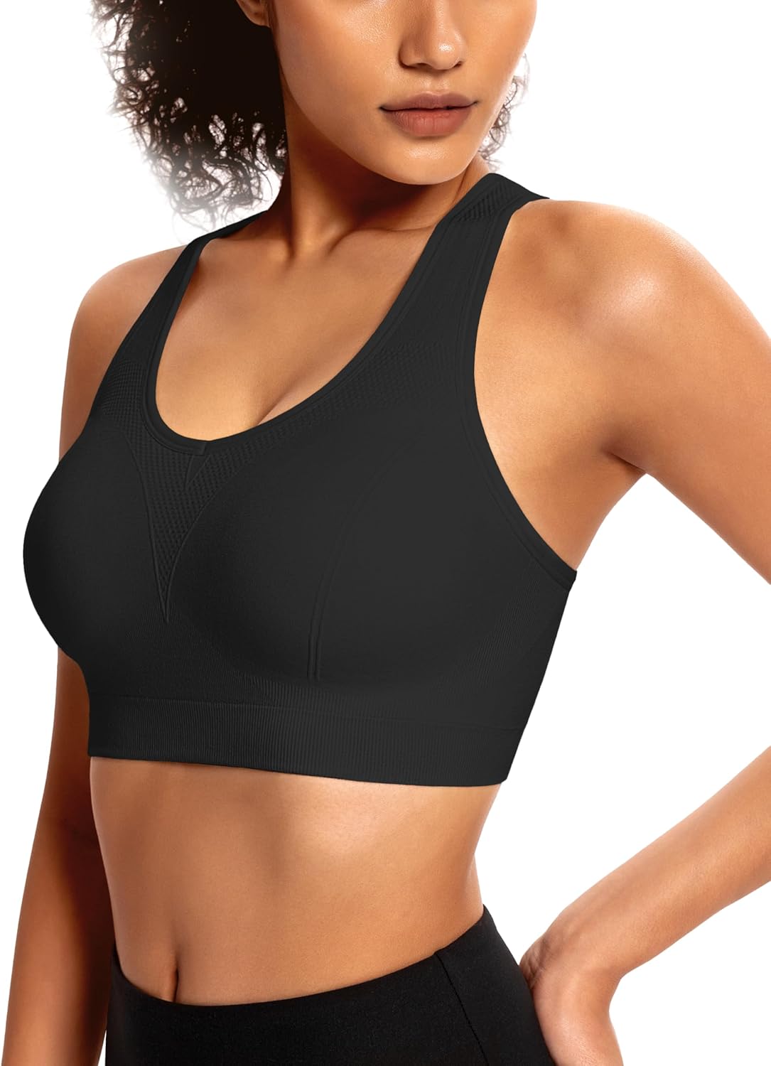 AENLLEY Padded Racerback Sports Bras for Women - Breathable Medium Support for Yoga Gym Workout Fitness - Image 5