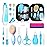 Baby Healthcare and Grooming Kit, Baby Safety Set Newborn Nursery Health Care Set with Hair Brush Scale Measuring Spoon Nail Clippers for Baby Girls Boys (24PCS Blue)