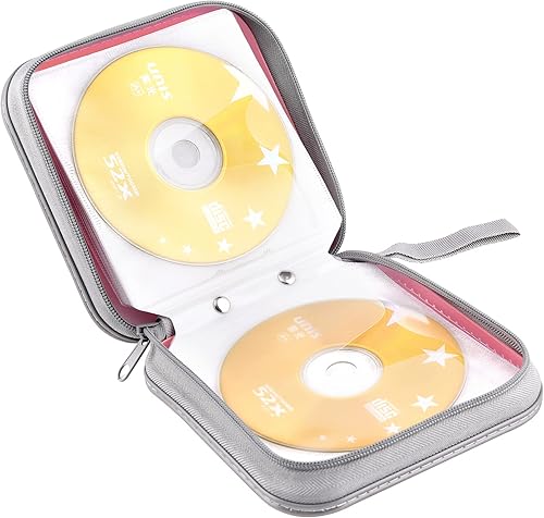 Miniatura 11 de Funda para CD, soporte para cartera de DVD, funda para CD/DVD, 40 discos, bolsa resistente, carpeta de almacenamiento, álbum (puple)