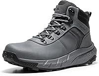 NORTIV8 Men's Waterproof Hiking Boots - Lightweight Leather Mid Trekking Shoes with DriftShield Tech