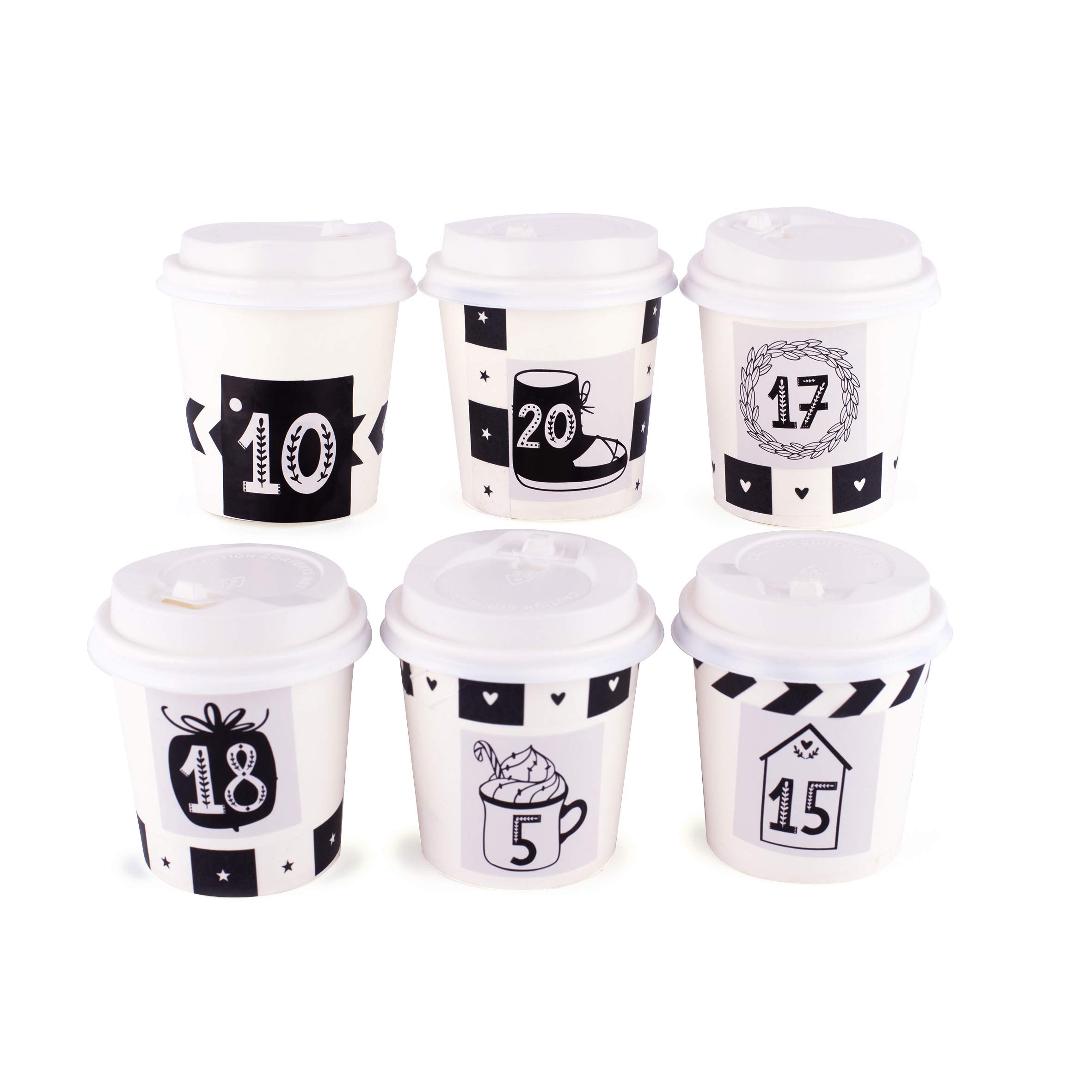 Advent Calendar to Fill "B/W Cup" 24 Pieces