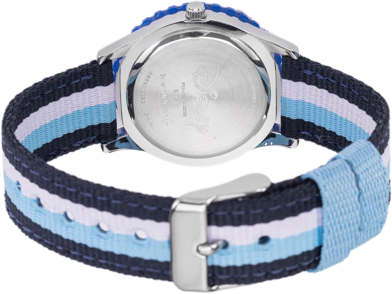 Disney Mickey Mouse Kids' Bezel Stainless Steel Time Teacher Analog Nylon Strap Watch - Image 2