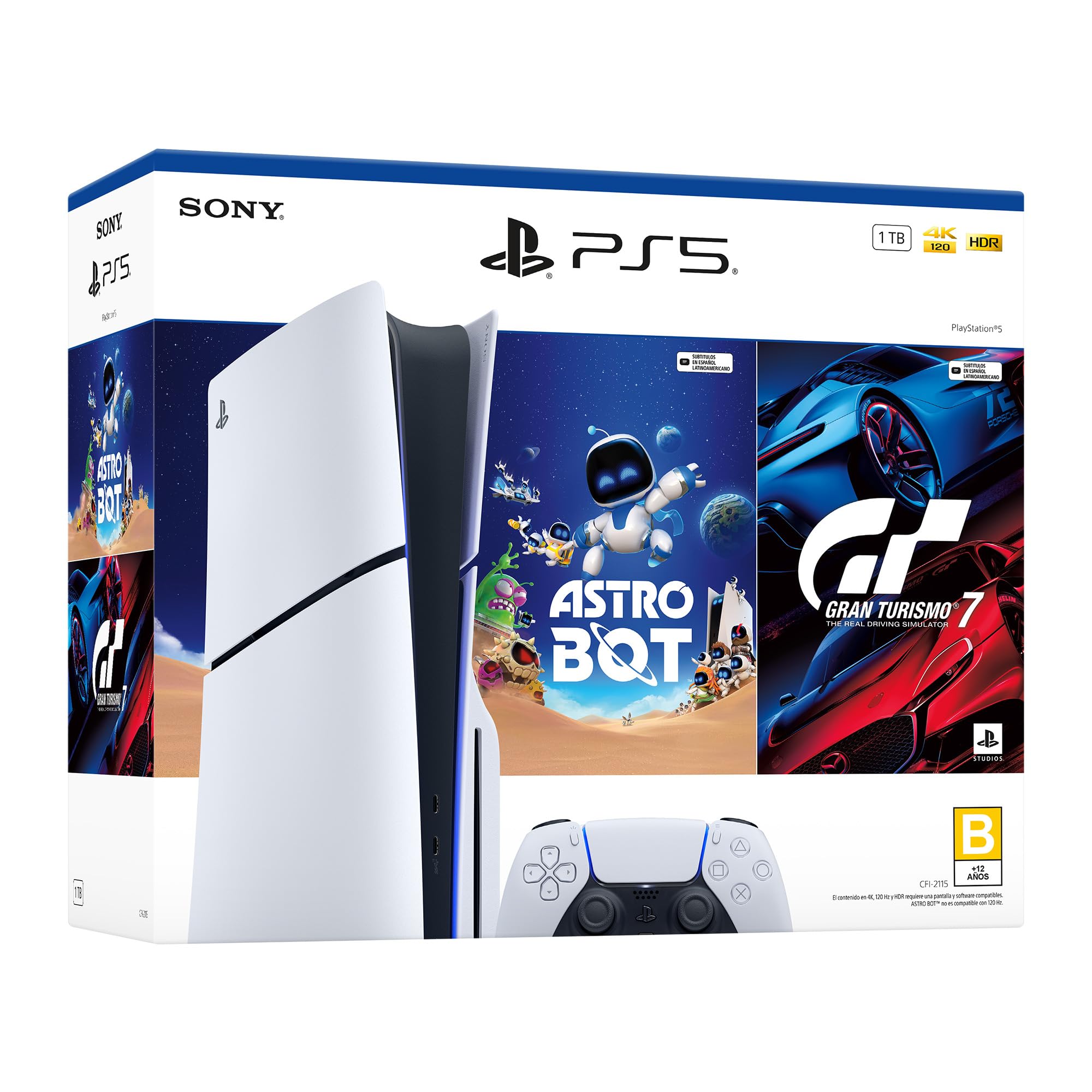 Imagen del producto: Consola PlayStation 5 de 1 TB con lector de discos, ASTRO BOT y Gran Turismo 7