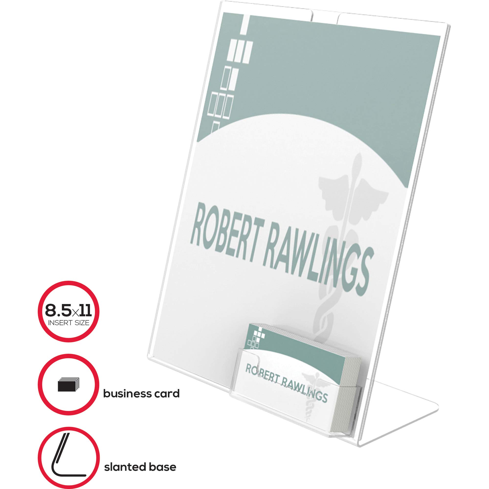 Snapklik.com : Deflecto Superior Image Slanted Sign Holder