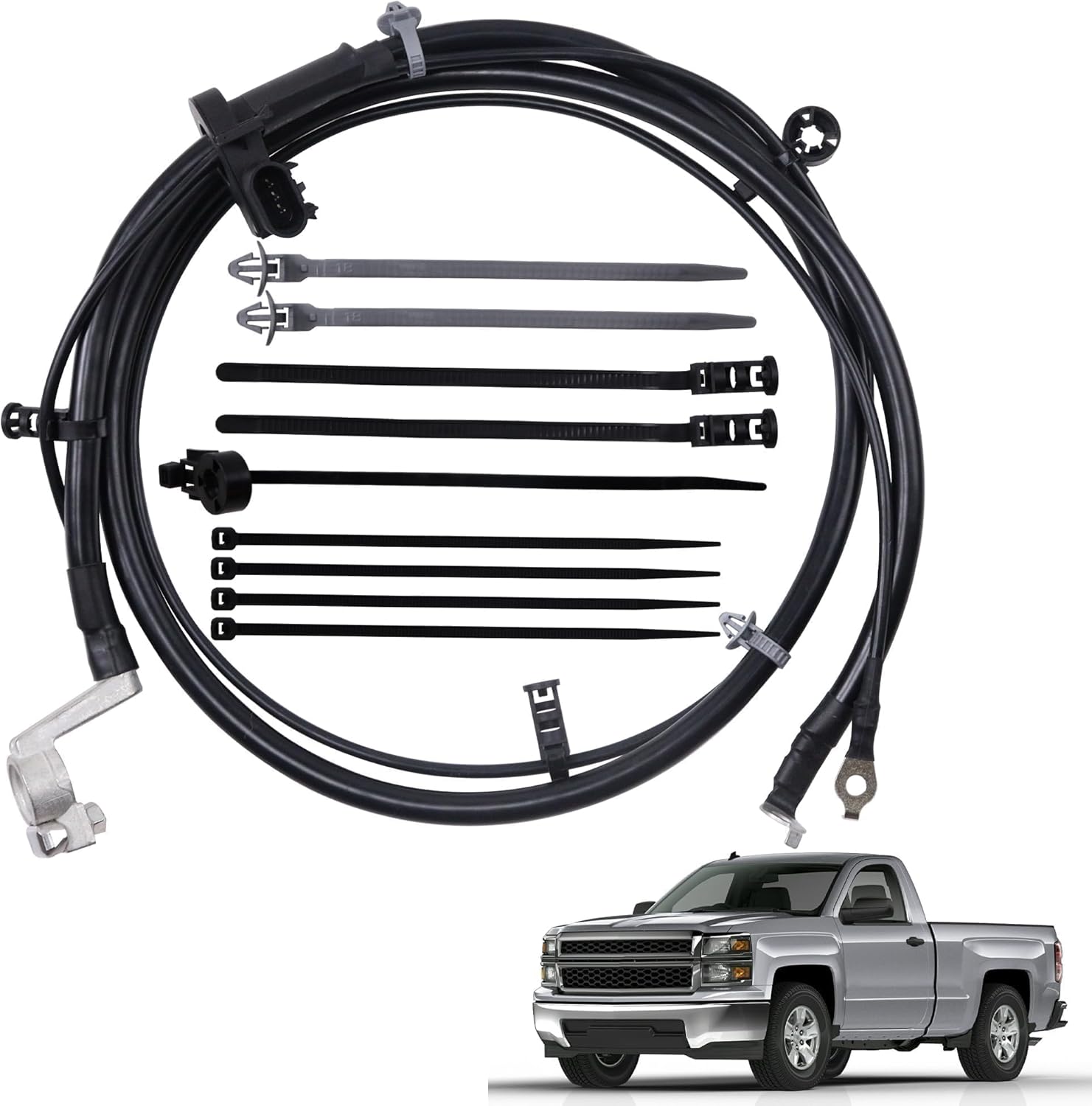 84634113 Battery Negative Cable 84634109 Negative Battery Cable Compatible with 2015-2020 Chevy Tahoe Suburban/GMC Yukon Yukon XL/Cadillac Escalade Escalade ESV Replaces GM 23421539,84109461