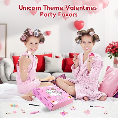 Miniatura 2 de NPET Calendario de Adviento 2024 para niñas, kit de unicornio rosa de 24 días, calendario de cuenta regresiva, juguete de San Valentín, regalos de