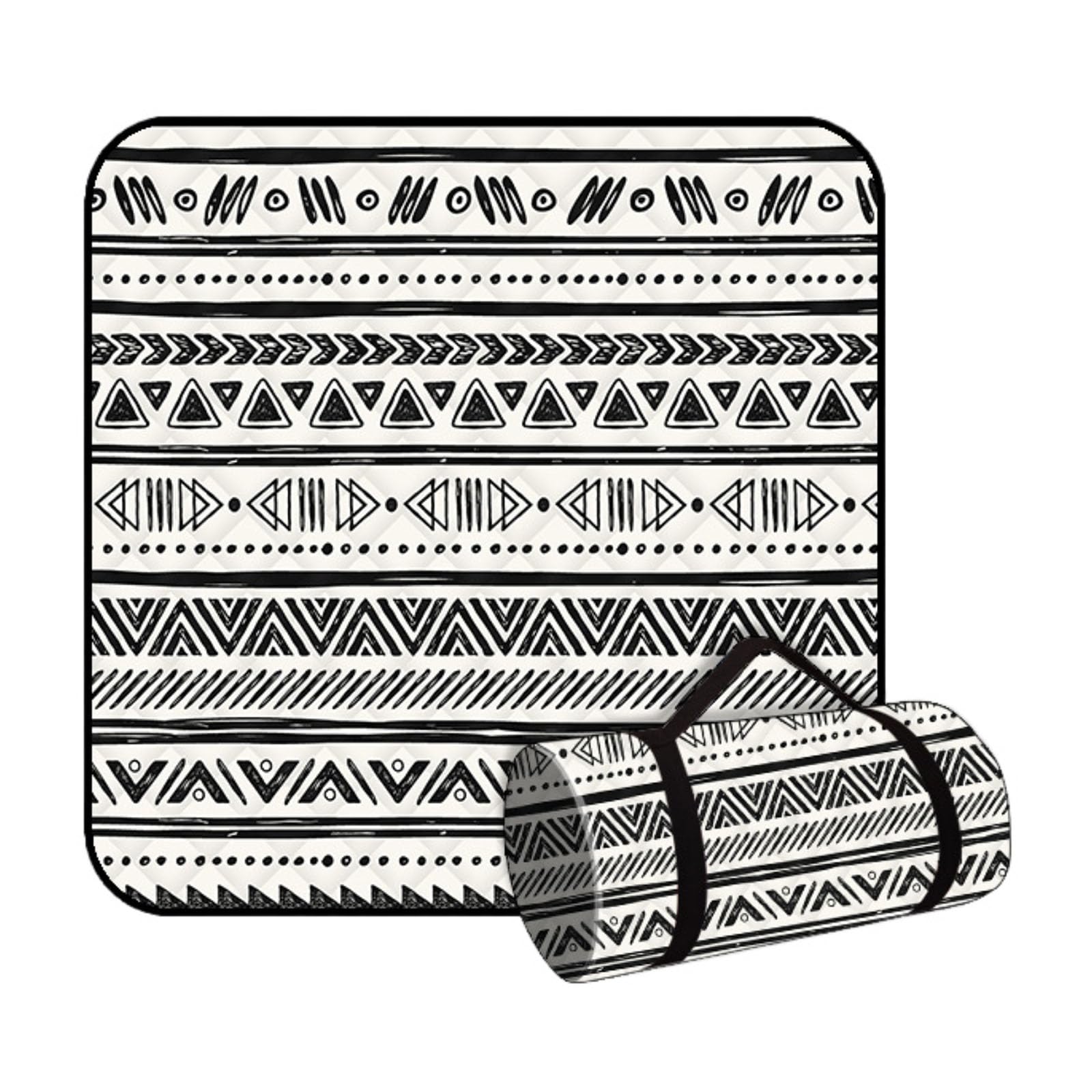 Picknickdecke Wasserdicht Waschbar Groß, Outdoor Picknickdecke Wasserdicht Leicht Faltbare Tragbare Campingdecke für Park, Strand, Wandern (Boho-Druck 5,300x300cm)