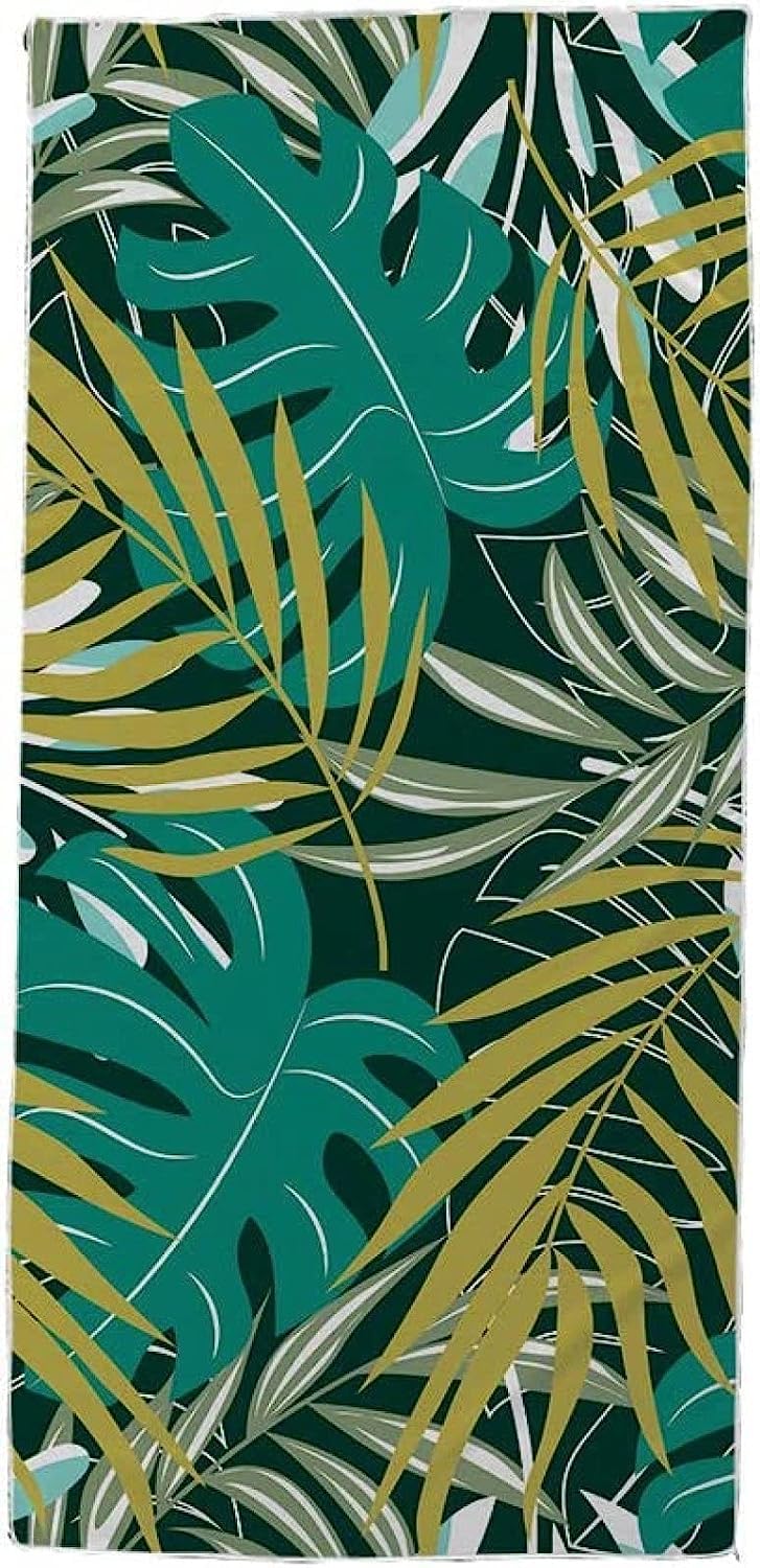 Serviette De Plage 3D Plantes Tropicales, Serviette De Bain 150 X 200 Cm Microfibre À Séchage Rapide, Serviettes De Plage Enfant Femme Homme Drap De Plage pour Natation Picnic -3I1C+W9Y