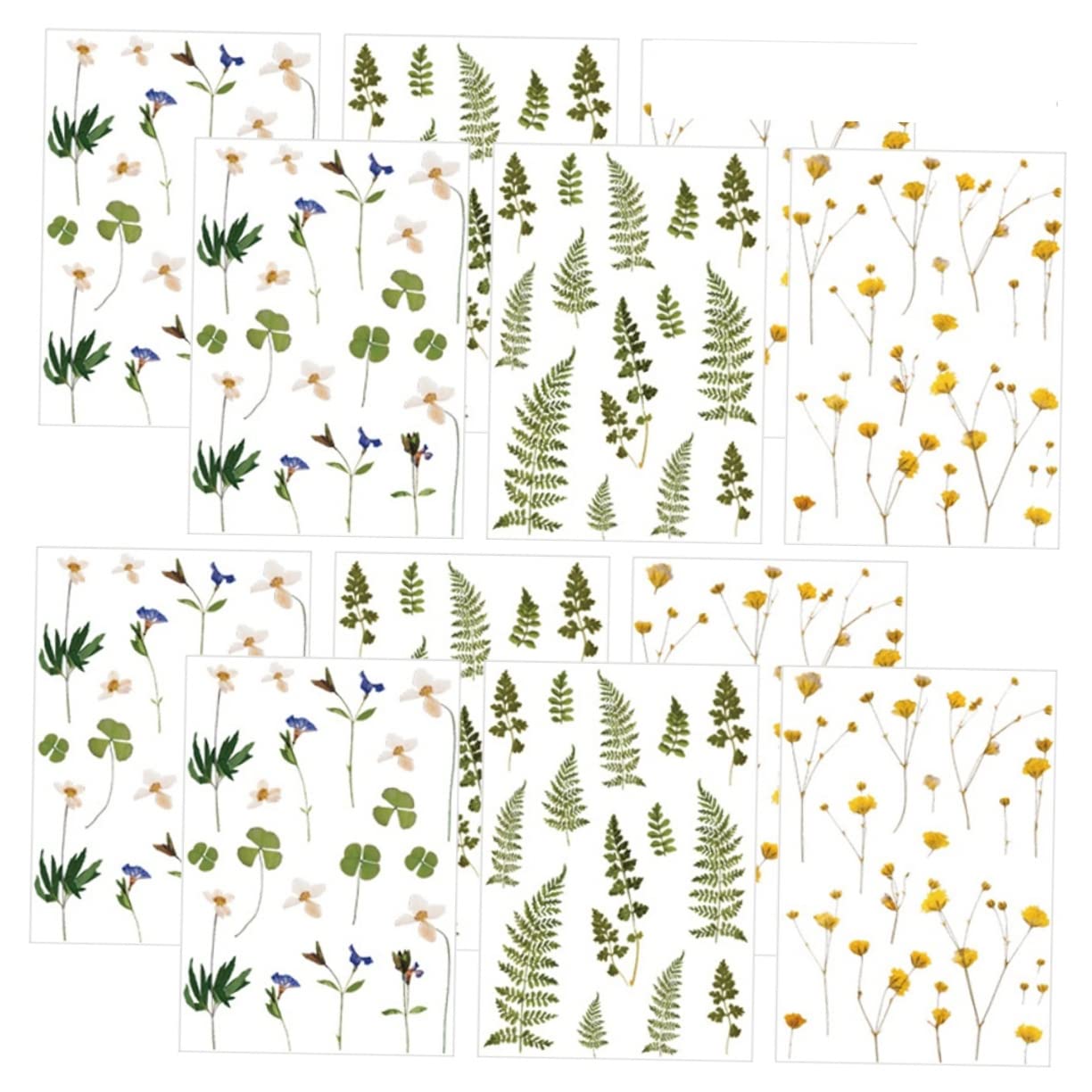 NUOBESTY 36fogli Adesivi Decorativi per Notebook e Scrapbook Stickers Creativi per Progetti Fai da Te con Motivi di Piante e Fiori Stili Multipli Materiale di Base per Decorazioni Artistiche