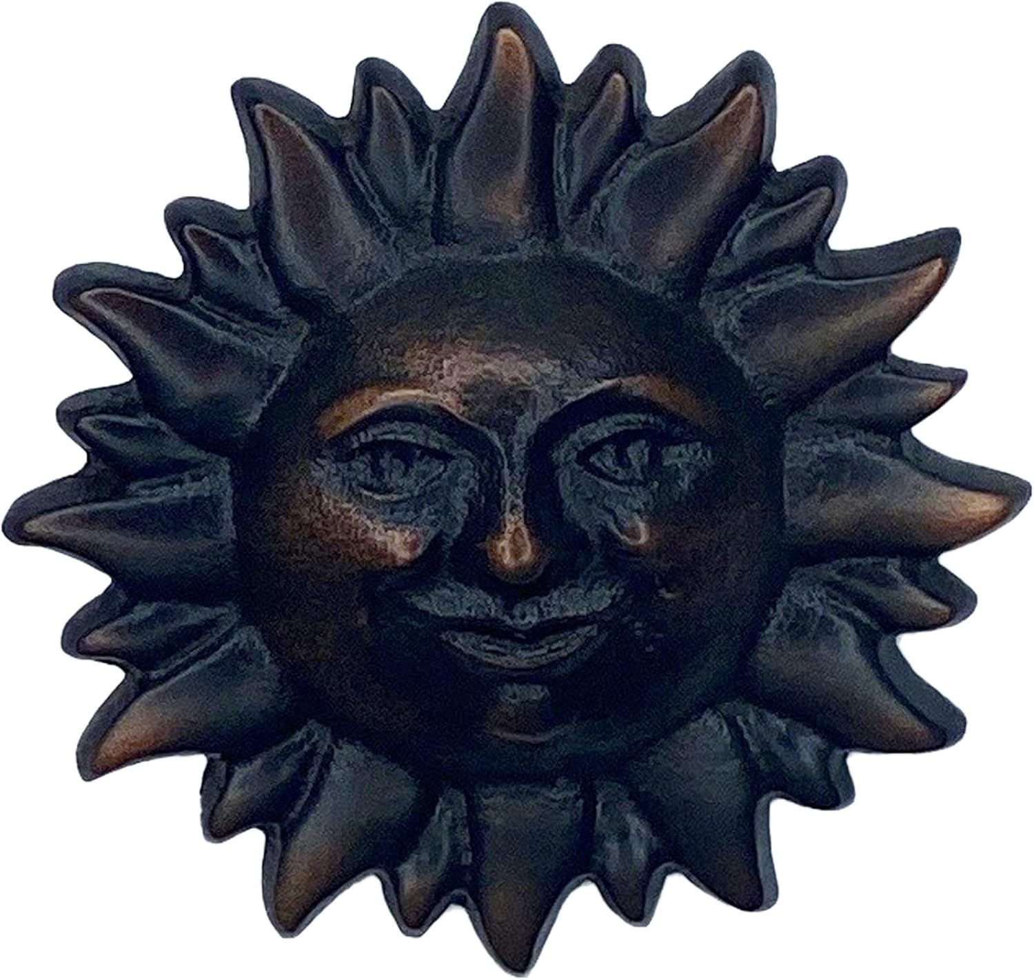Smiling Sunface Doorbell Ringer - Oiled Bronze