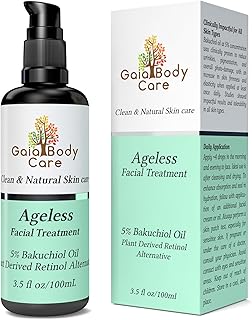 5% Bakuchiol Oil Organic - Anti Aging, Anti Wrinkle, Reduces Fine Lines, Smooths Skin, Hydrates - Botanical Vegan - Natural Retinol Alternative Facial Oil (3.5oz, Rose)