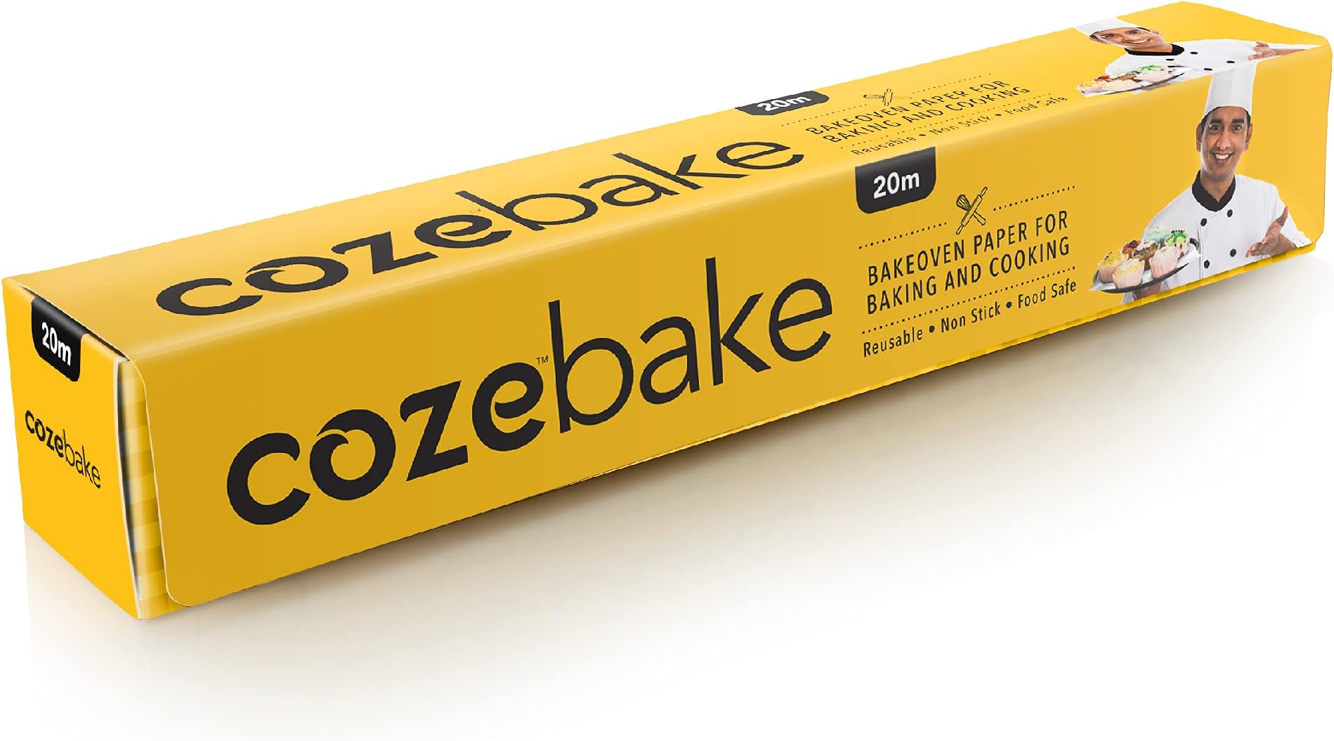 Coze Baking Paper 20 metres, Pack of 1, 100% Oven & Microwave Safe Upto 240°C, No Added Wax or Coating, 100% Food Safe, FDA Approved, Butter Paper Roll, Parchment Paper for Baking Cake (Off-White)