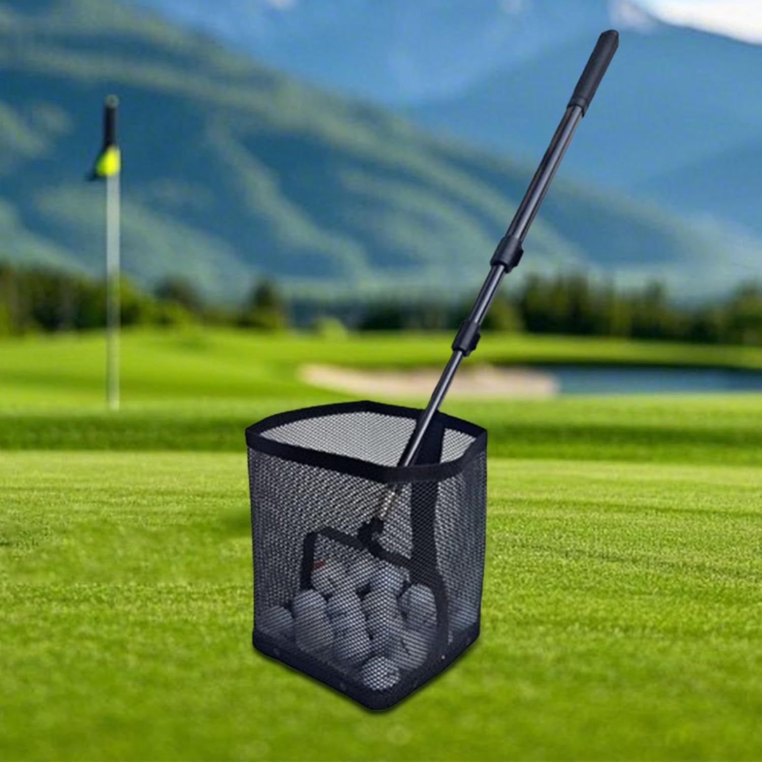 Golf Ball Retriever, Tennis Ball Picker 120 Balls Capacity, Golf Ball Pick up Tool Grabber Basket for Practicing Accessory