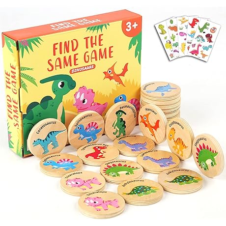 Educational Dinosaur Matching Game for Kids Ages 3-5