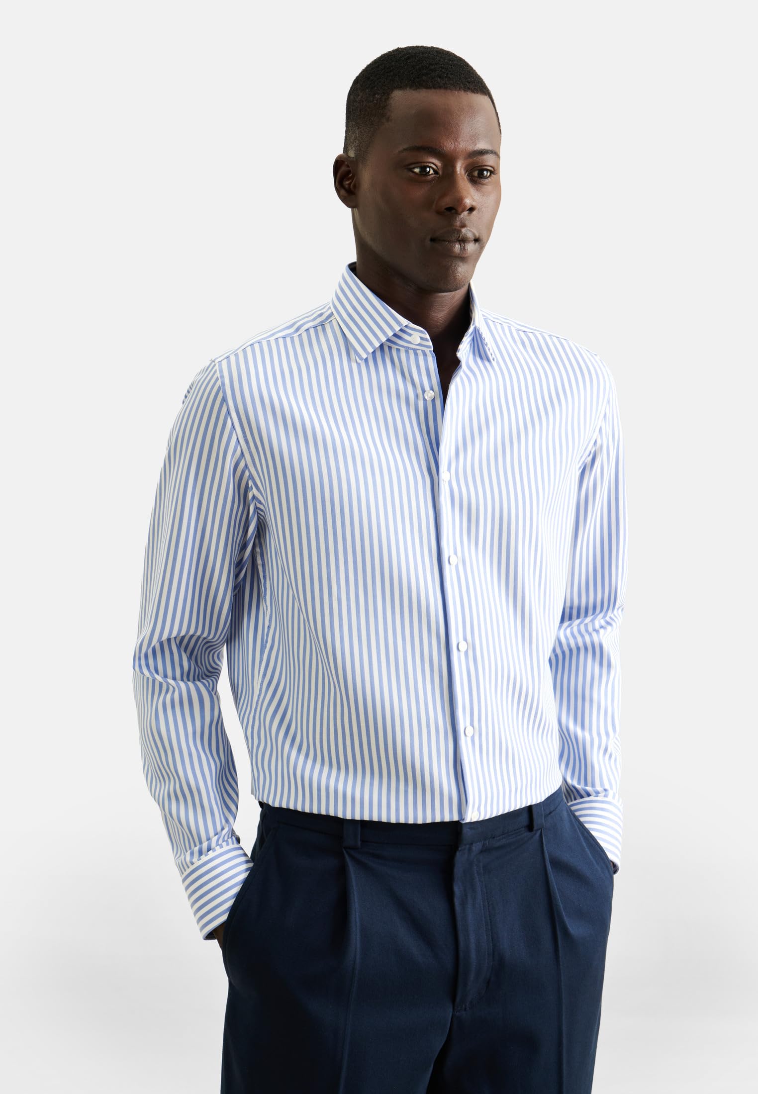 Seidensticker Herren Shaped Fit Langarm Hemd