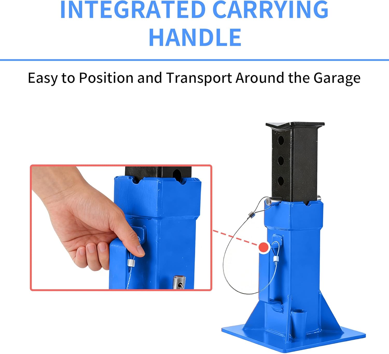 2 Pack 12 Ton Pin Type Car Jack Stands, Professional Heavy Duty Pin-Style Supports with Quick-Release Locking for Trucks, RVs & SUVs, Adjustable Height 11 Inch to 18.5 Inch, 1 Pair