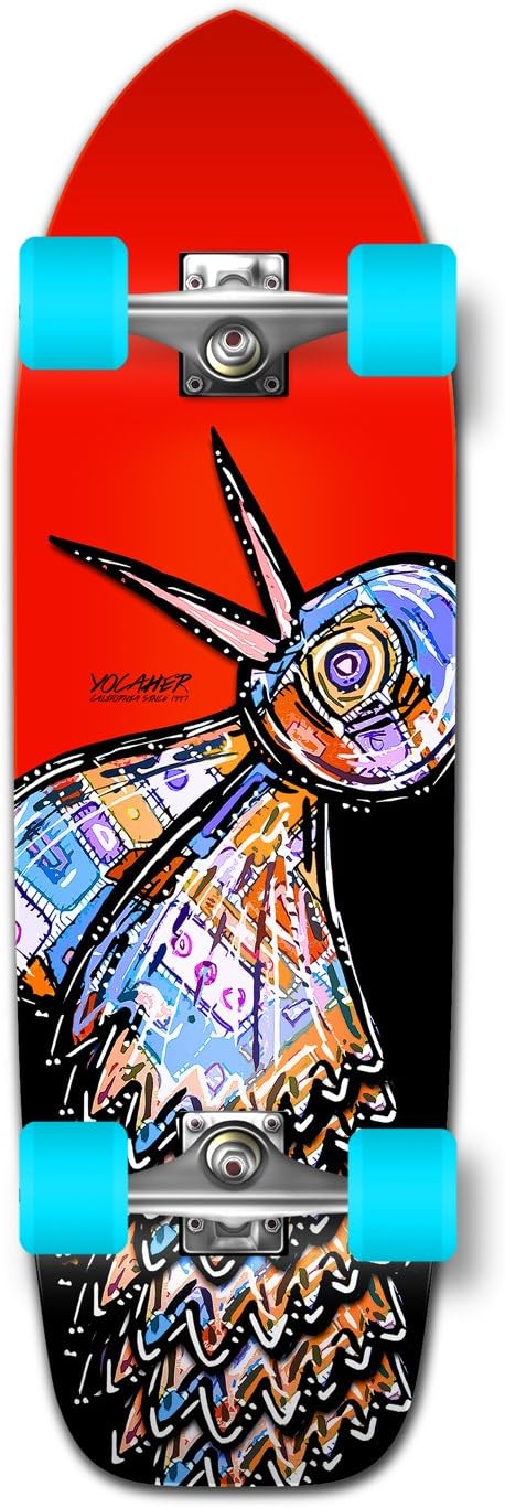 Yocaher The Bird Series: RED Longboard Complete Skateboard - Available in All Shapes