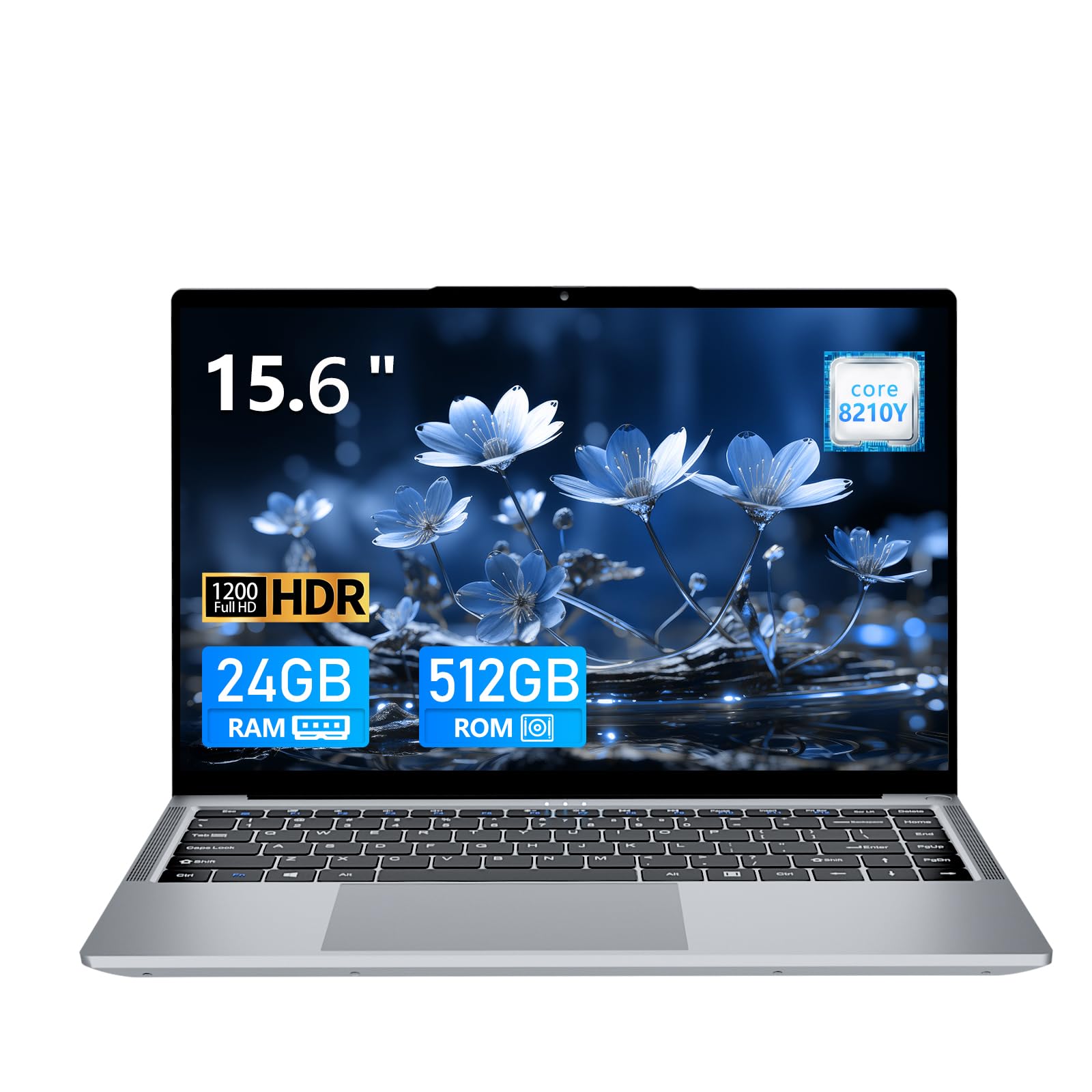 Ordenador Portátil 15,6 Pulgadas, 24GB RAM 512GB SSD Pc Portatil,Core i5 hasta 3,6 GHz, Win 11 Laptop, Pantalla IPS FHD 1920×1200, Type-C, USB 3.0, HDMI, Bluetooth 5.0, WiFi 5, para Estudio y Trabajo