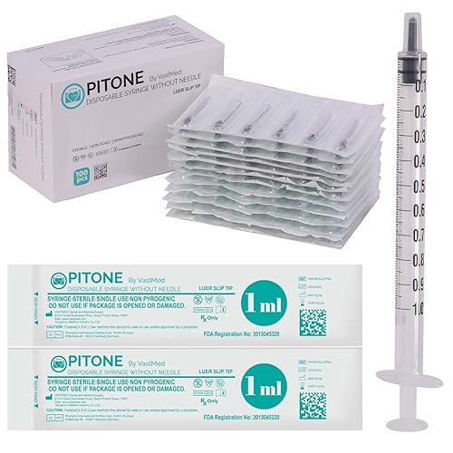 100 unidades de grado dental de 0.3 fl oz sin aguja, desechable, tamaño estéril Sellado individualmente para medición industrial, científica,