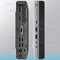 Vista 8 de HP Mini PC ProDesk 400 G3, procesador Intel Core i5-6500T, RAM DDR4 de 16 GB, SSD de 512 GB, Windows 10 Pro, WiFi AC1200, Bluetooth, USB 3.0