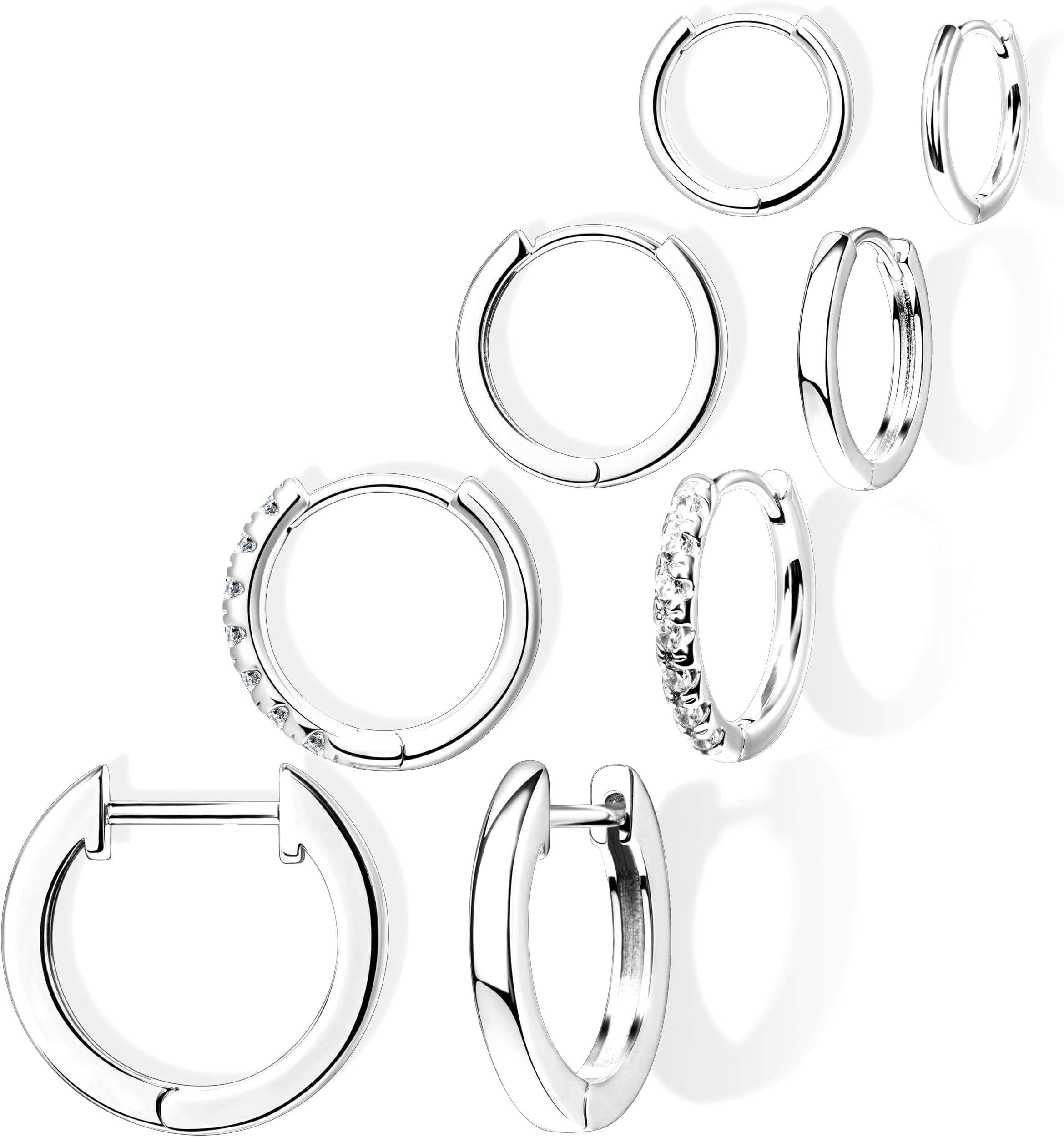 Small Gold Huggie Hoop Earrings Set for Women Men Hypoallergenic 14K Plated Stack Cartilage Earrings, Multiple Piercing Lightweight Mini Thin Cute Dainty Trendy Jewelry Set Christmas Gifts for Women