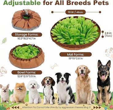 Casfuy Snuffle Mat for Dog Interactive Puzzle Dog Toy