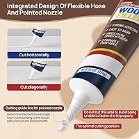 Vista 7 de Relleno de Madera, Masilla de Madera Pintable de 6.15 oz, Fácil de Lijar, Resistente al Encogimiento y a las Grietas, Reparación Rápida para Blanco